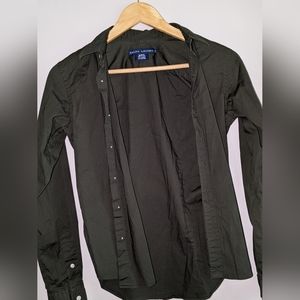 Ralph Lauren slim fit dark green button down